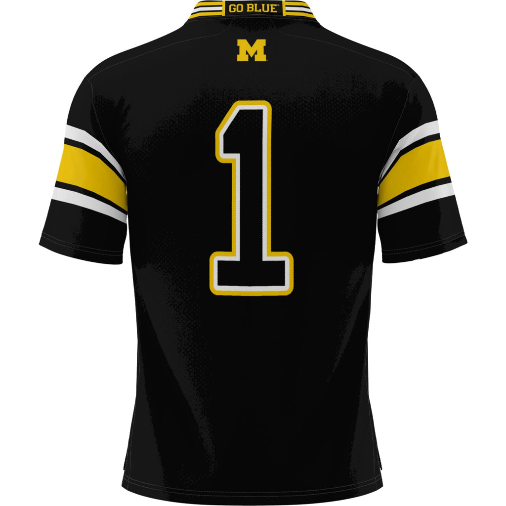 #1 Michigan Wolverines Football Jersey - Black