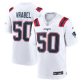 New England Patriots Mike Vrabel White Retired Player Game Jersey