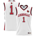 #1 Louisville Cardinals Lightweight Basketball Jersey - White