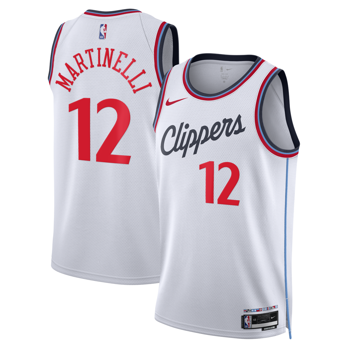 Los Angeles Clippers Replica Association Edition Swingman Jersey - White - Nick Martinelli