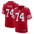 San Francisco 49ers Brett Toth Scarlet Team Game Jersey