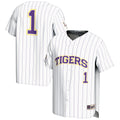 #1 LSU Tigers Lightweight Baseball Jersey - White