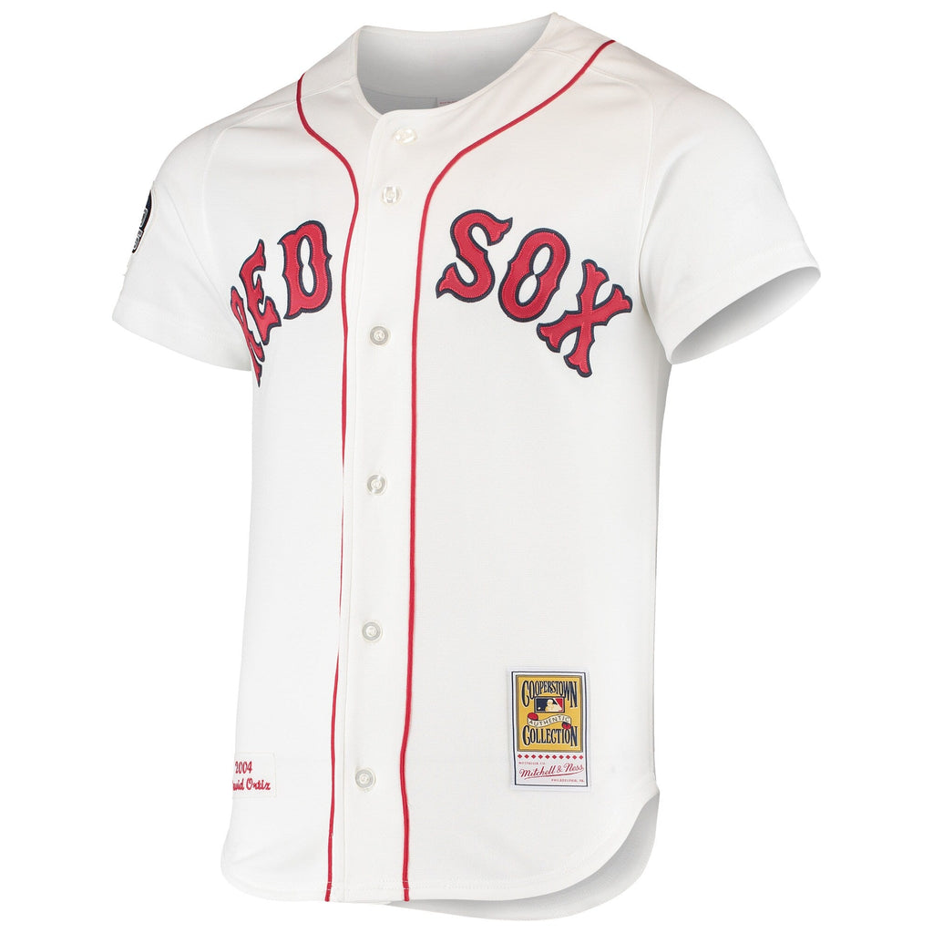 Boston Red Sox David Ortiz White 2004 Cooperstown Collection Home Authentic Jersey
