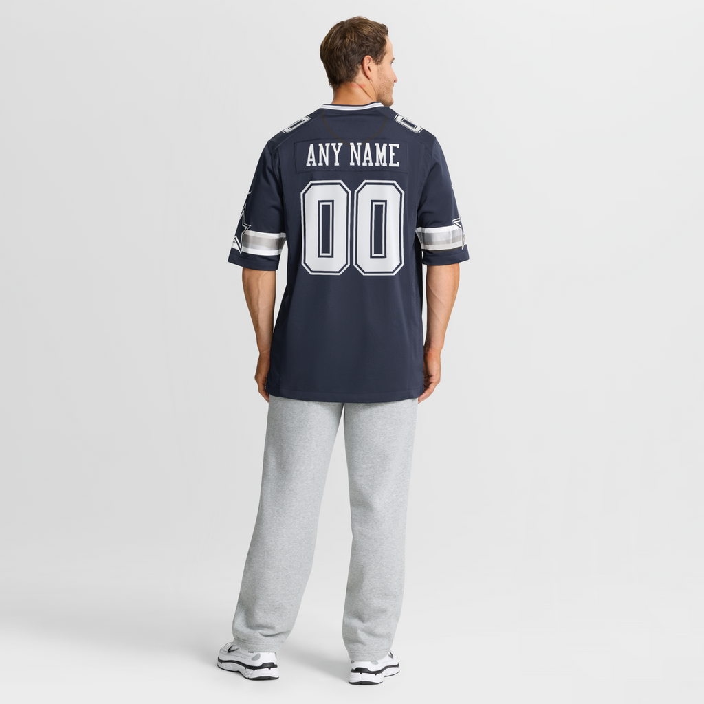Dallas Cowboys Navy Custom Game Jersey