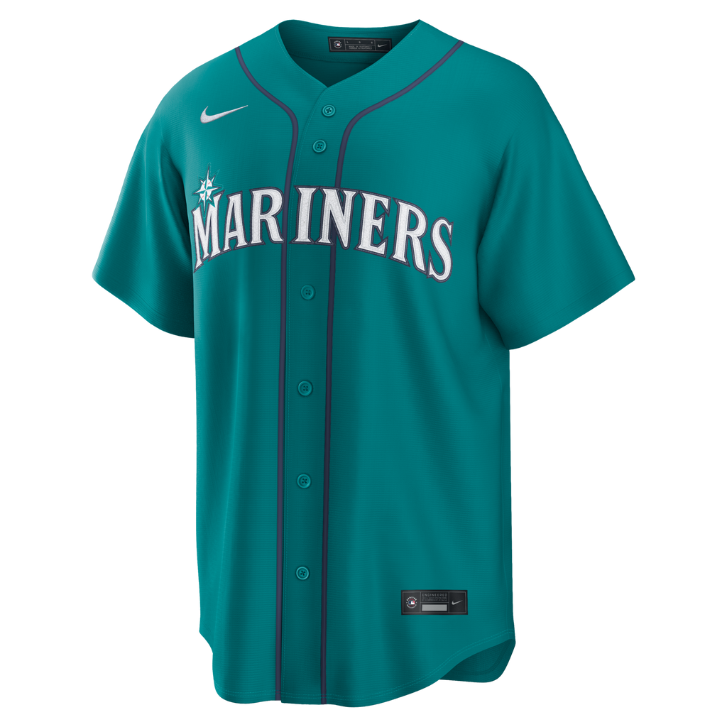 Seattle Mariners Colt Emerson Teal Alternate Replica Jersey