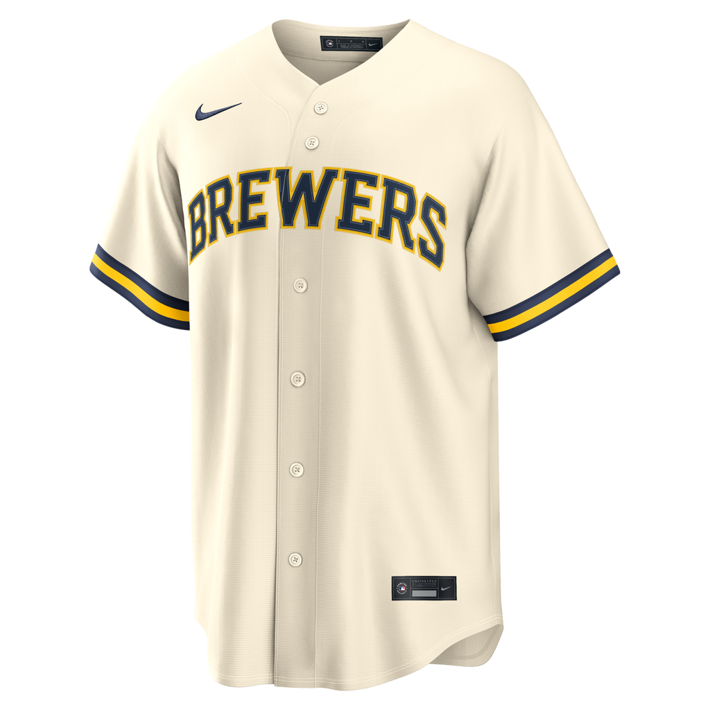 Milwaukee Brewers Dustin May Cream Home Replica Jersey