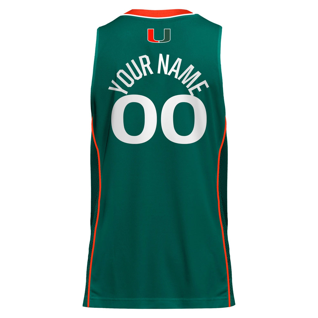 Miami Hurricanes Custom Alternate Basketball Jersey - Green