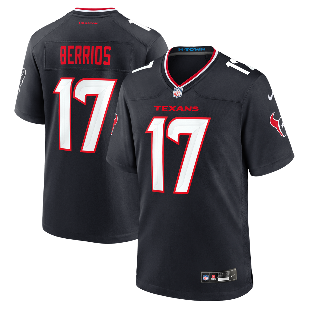 Houston Texans Braxton Berrios Navy Team Game Jersey