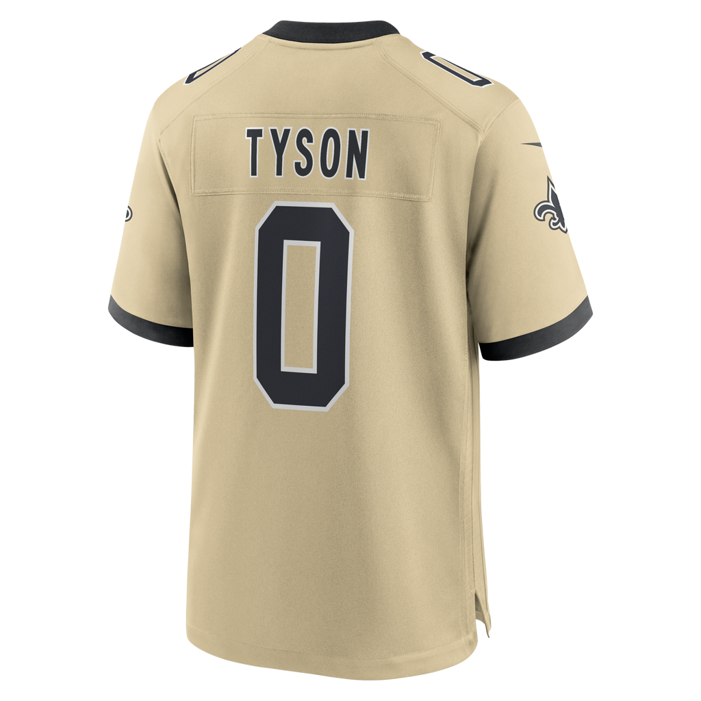 New Orleans Saints Jordyn Tyson Gold 2026 NFL Draft First Round Pick No. 8 Alternate Game Jersey