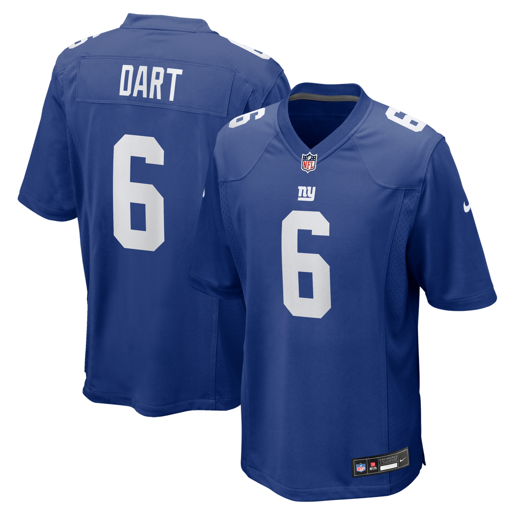 New York Giants Jaxson Dart Royal Team Game Jersey