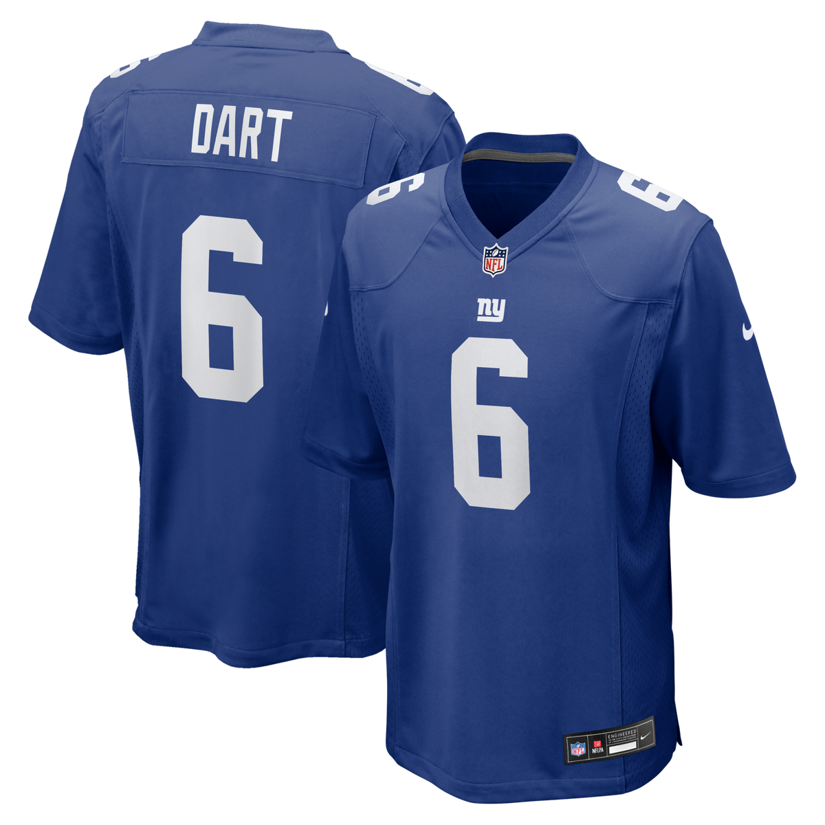 New York Giants Jaxson Dart Royal Team Game Jersey