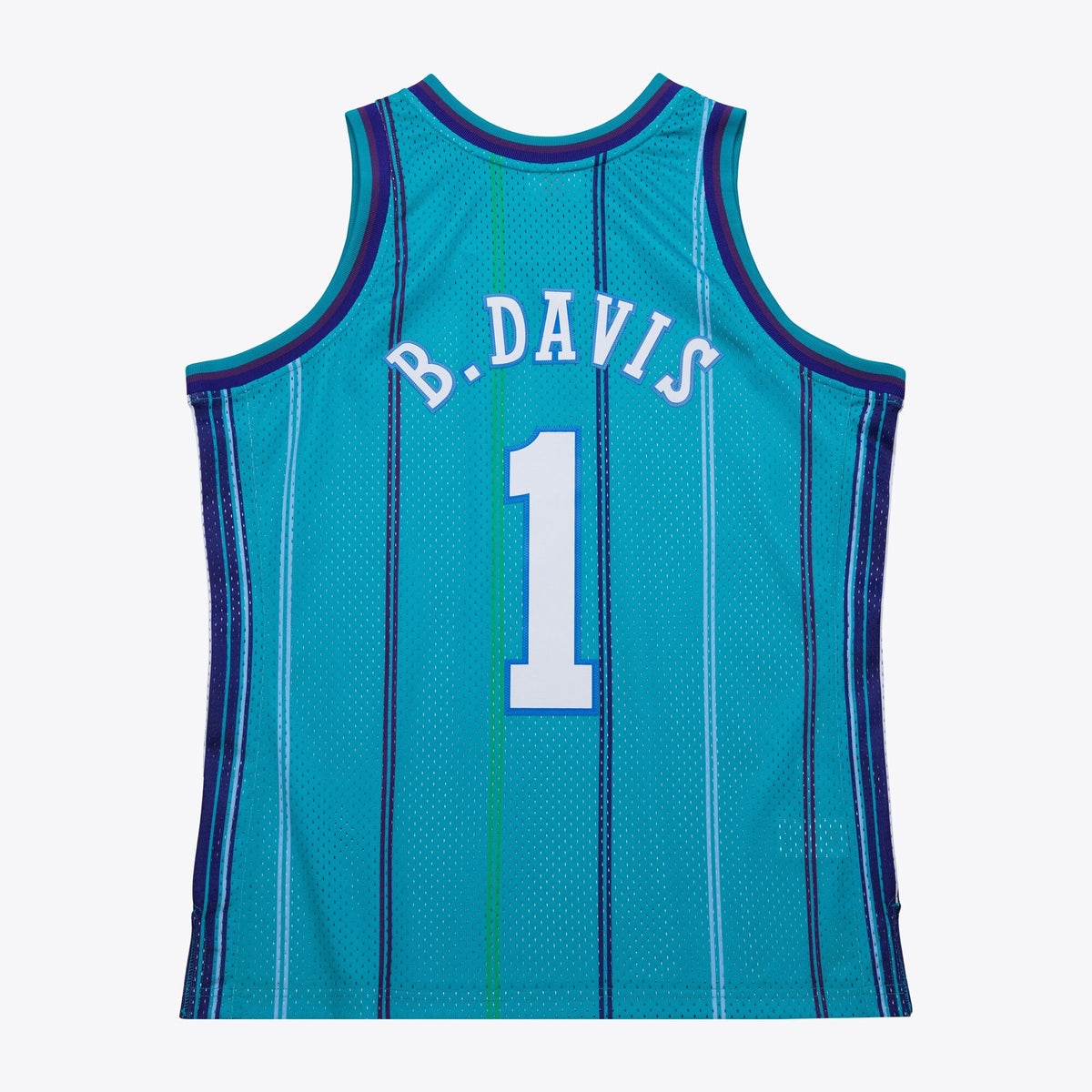 Charlotte Hornets Baron Davis 1999 Swingman Road Authentic Jersey - Teal