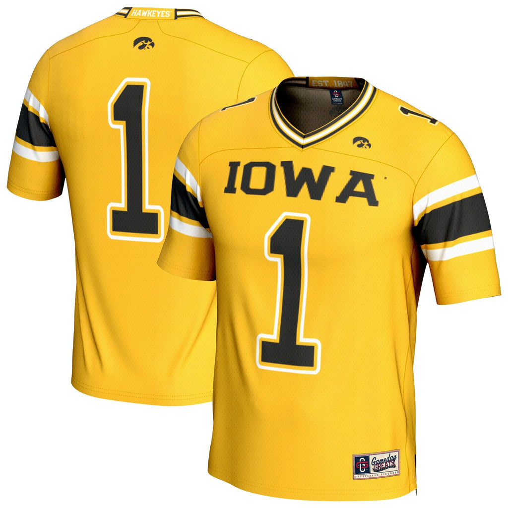 Iowa Hawkeyes Lightweight Collegiate Football Fashion Jersey - Gold