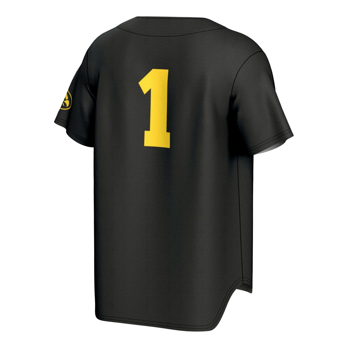 Iowa Hawkeyes Lightweight Collegiate Baseball Fashion Jersey - Black