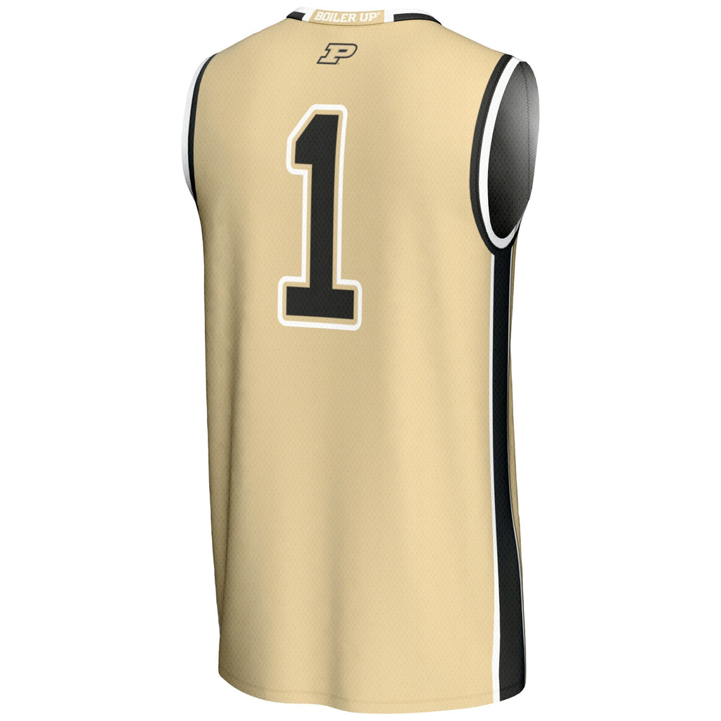 Male #1 Gold Purdue Boilermakers Lightweight Basketball Jersey