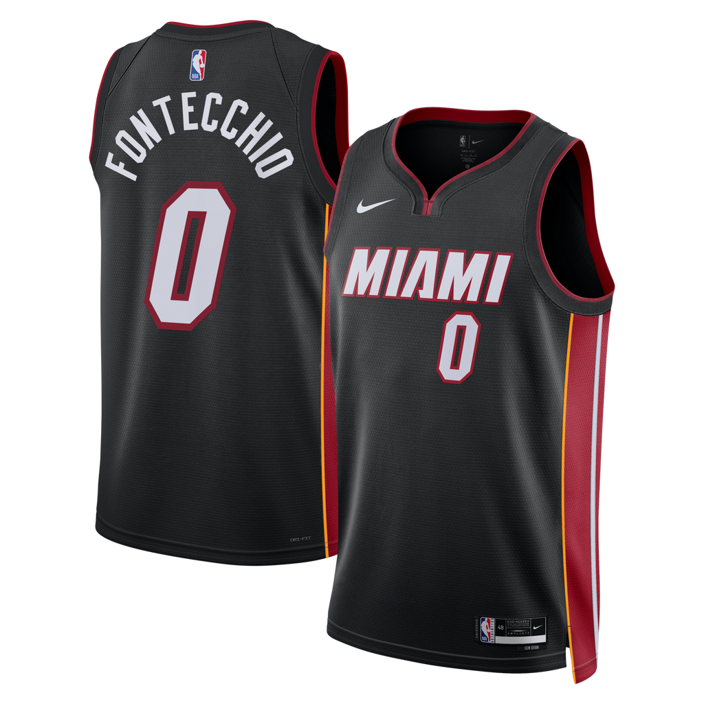 Miami Heat Icon Edition Swingman Jersey - Black - Simone Fontecchio