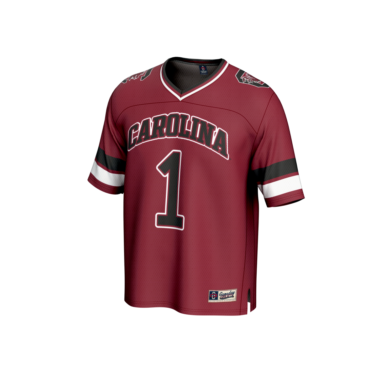 #1 South Carolina Gamecocks Lightweight Collegiate Football Fashion Jersey - Garnet