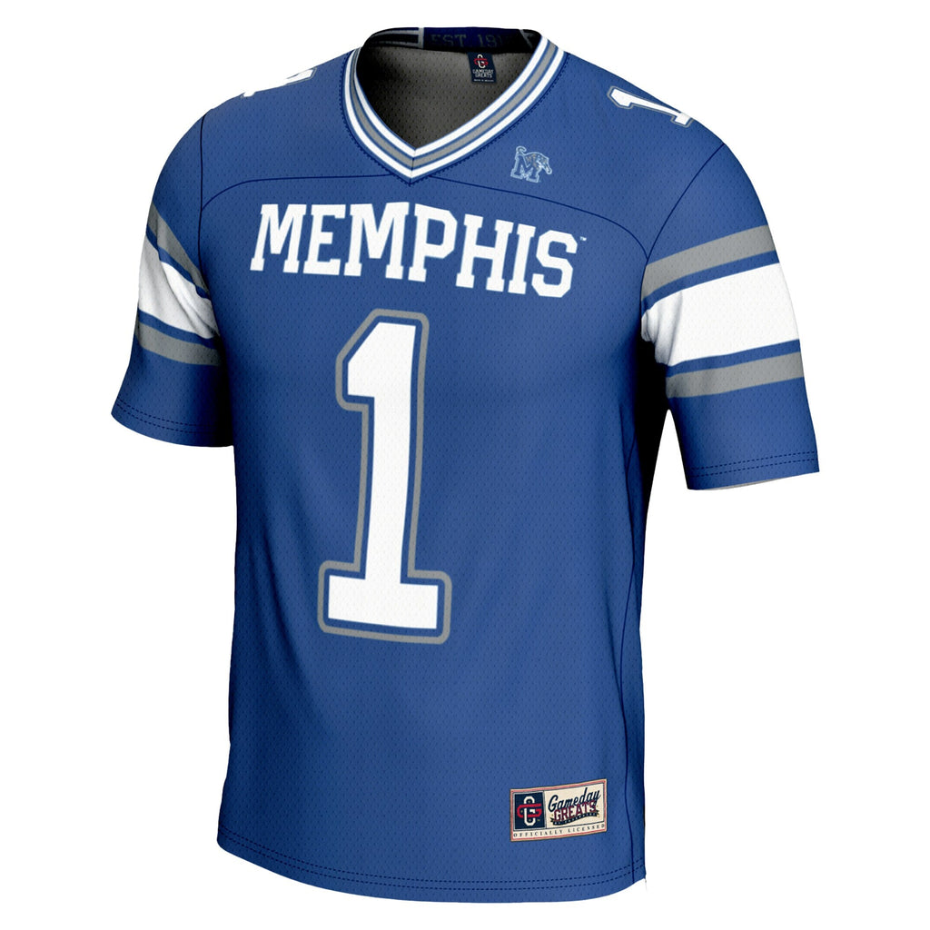 #1 Memphis Tigers Endzone Football Jersey - Royal