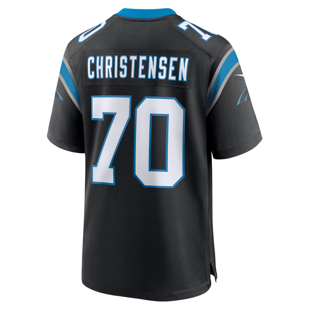 Carolina Panthers Brady Christensen Black Team Game Jersey