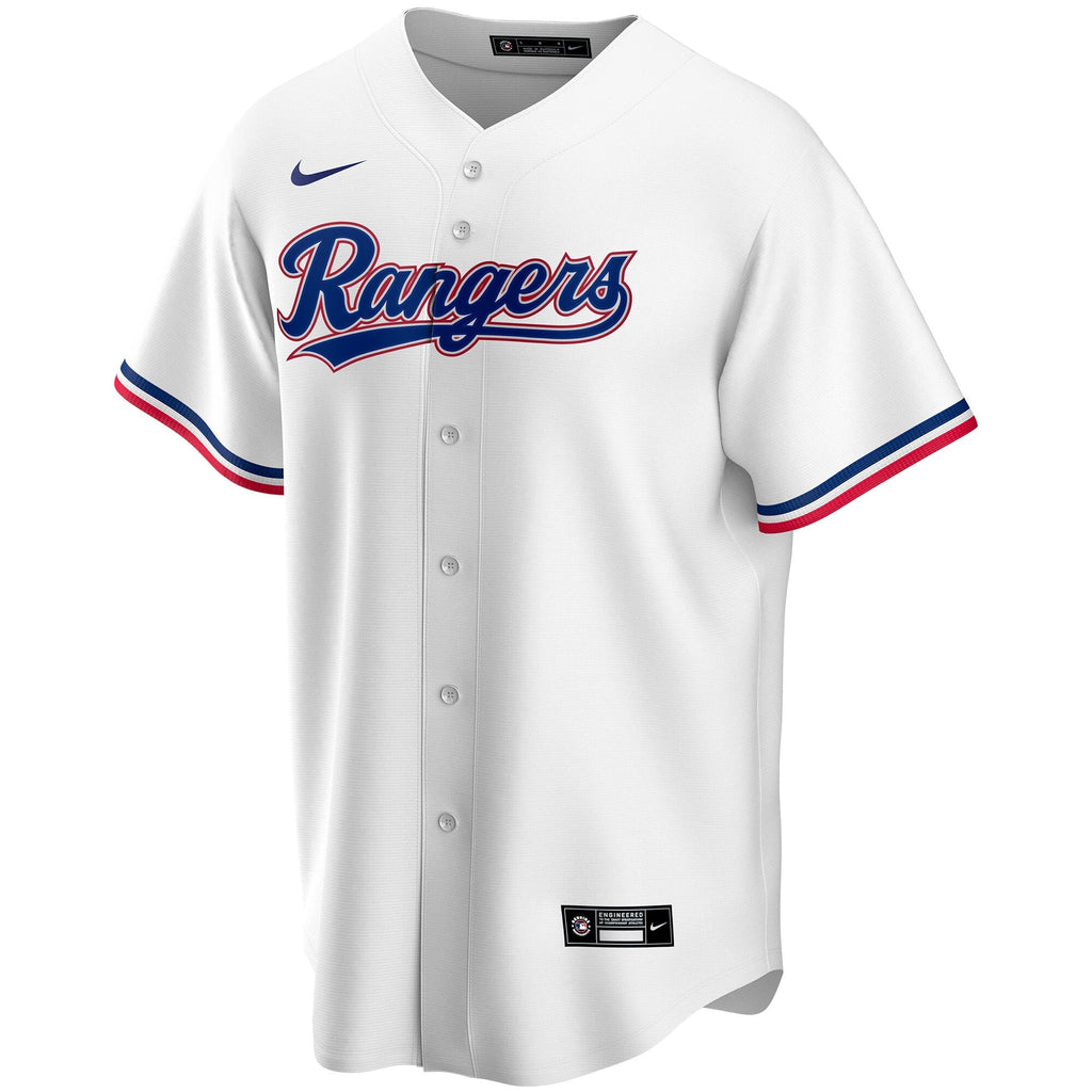 Texas Rangers White Home Replica Custom Jersey