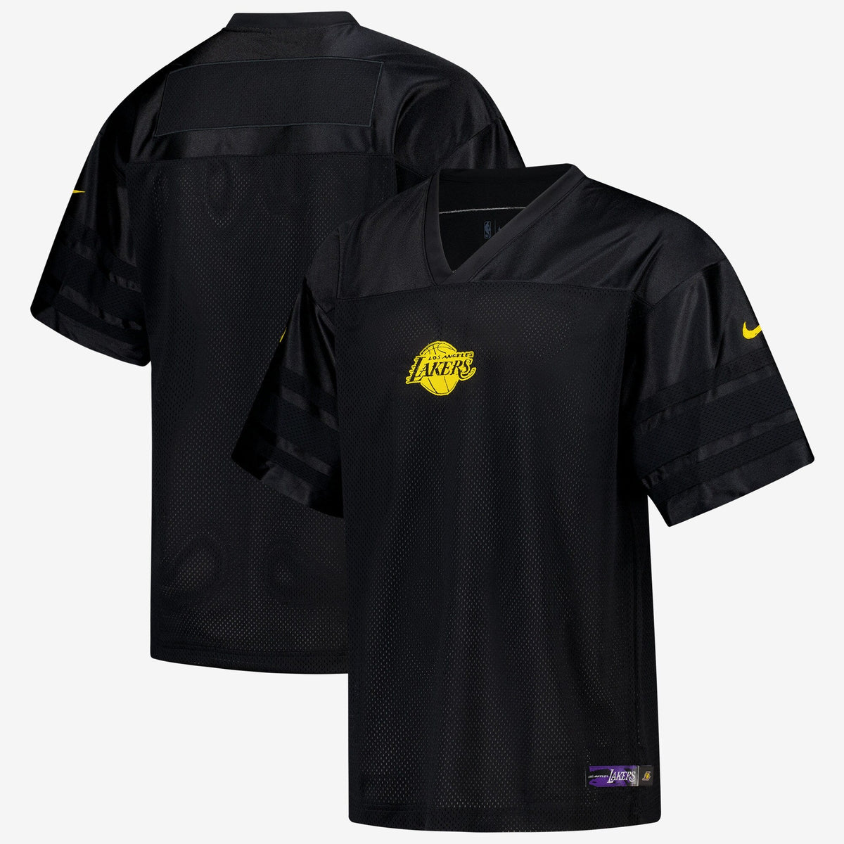 Los Angeles Lakers Courtside Football Jersey - Black