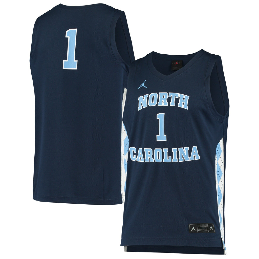 #1 North Carolina Tar Heels Replica Basketball Jersey - Navy