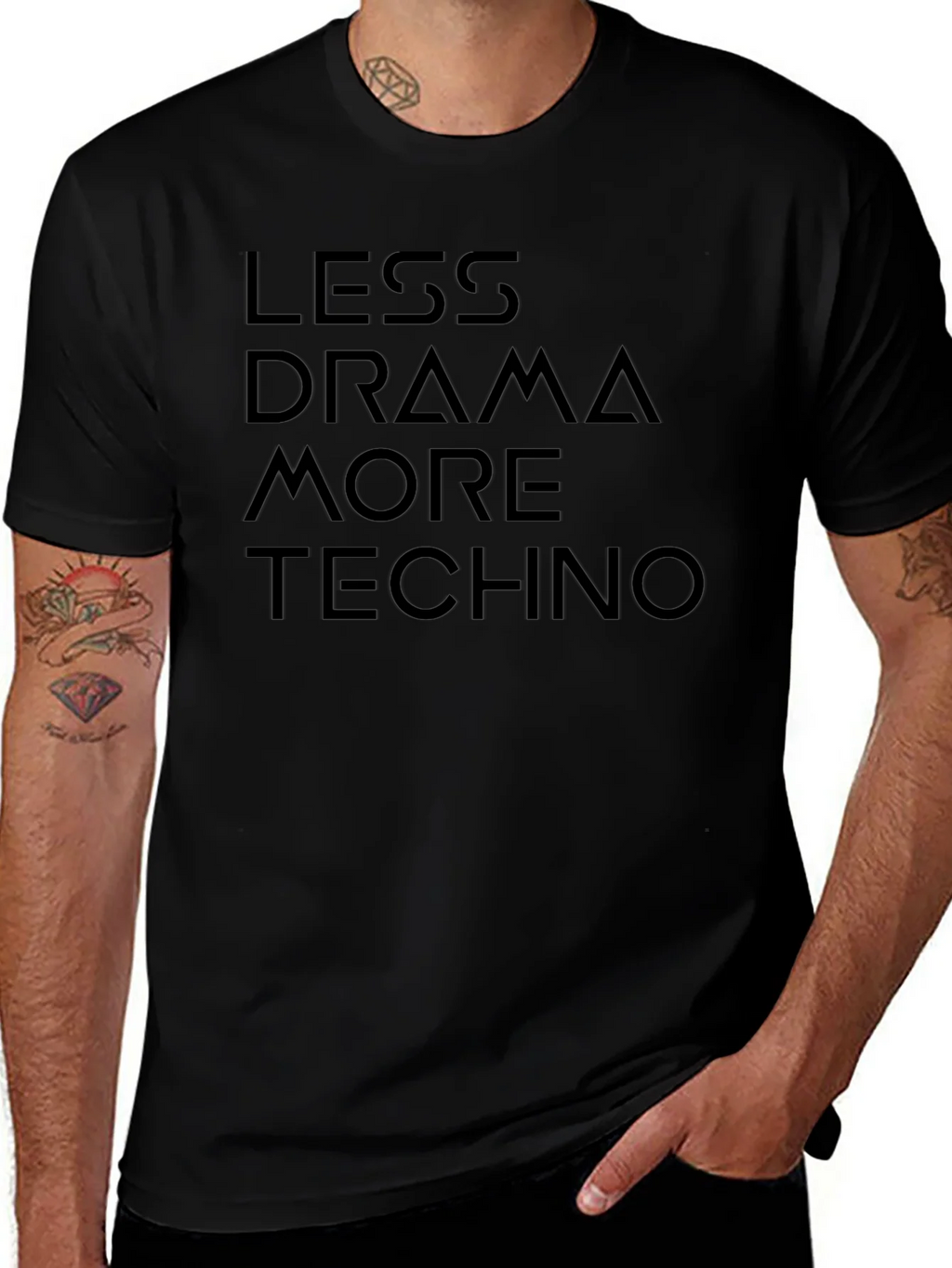 Less Drama More Techno Graphic Tee