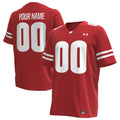 Wisconsin Badgers Custom Replica Football Jersey - Red