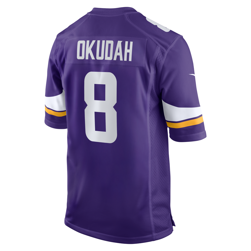 Minnesota Vikings Jeff Okudah Purple Team Game Jersey