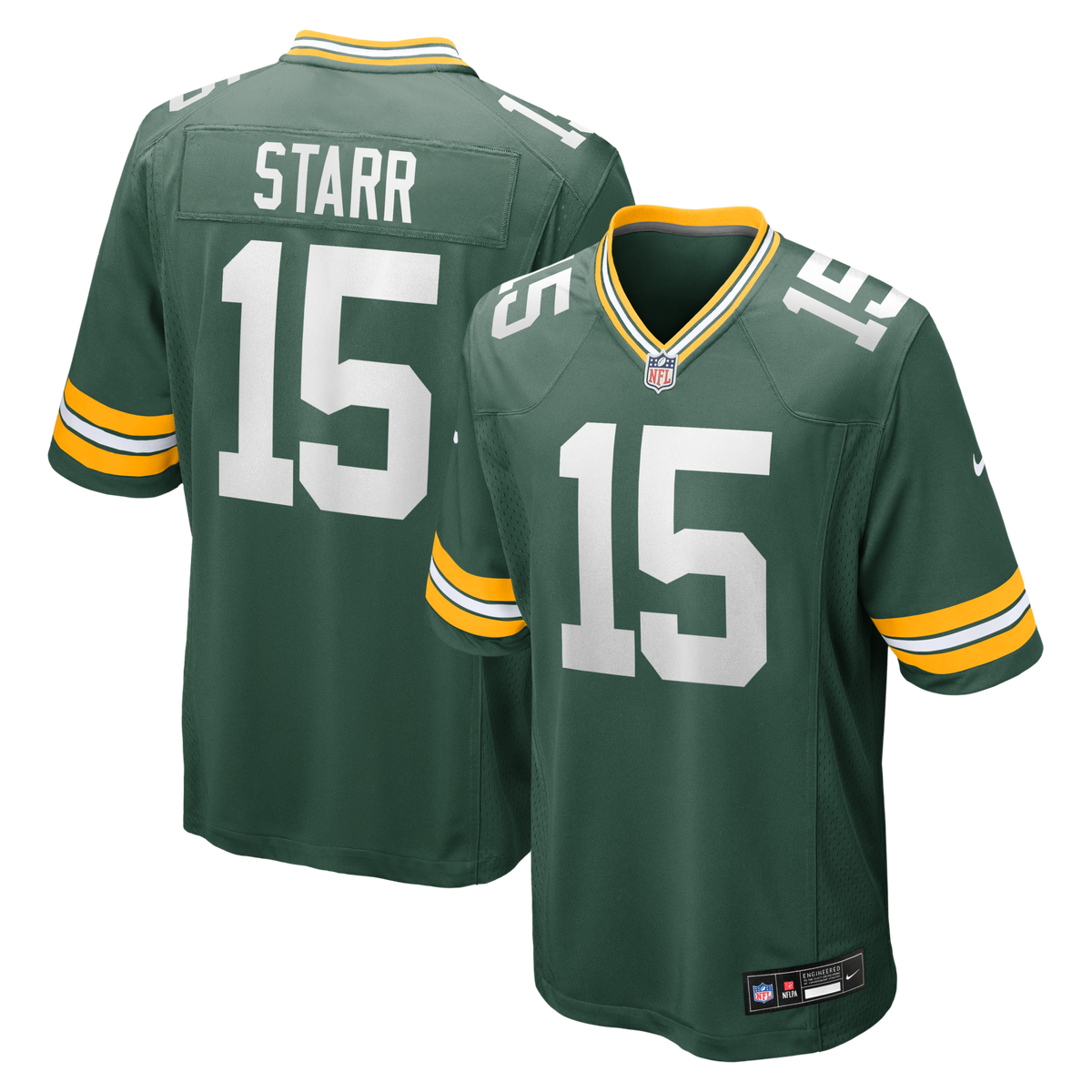 Green Bay Packers Bart Starr Green Game Retired Player Jersey