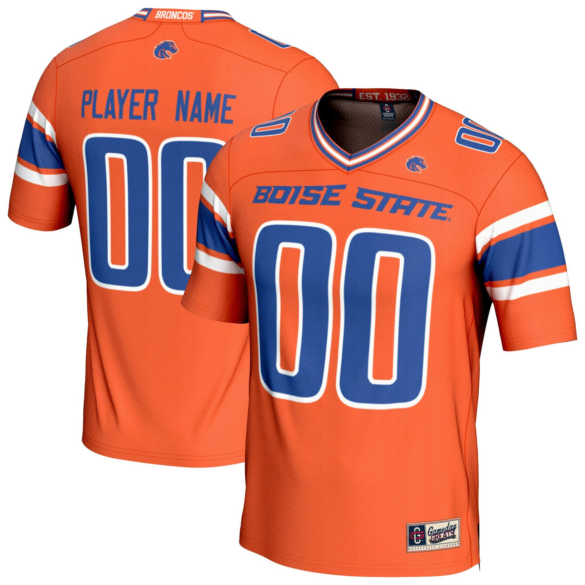 Boise State Broncos NIL Pick-A-Player Lightweight Collegiate Football Fashion Jersey - Orange