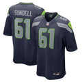 Seattle Seahawks Jalen Sundell College Navy Game Jersey