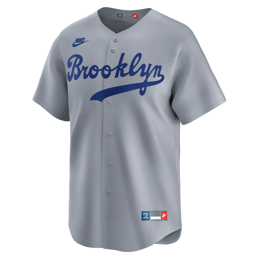 Brooklyn Dodgers Jackie Robinson Gray Throwback Cooperstown Collection Limited Jersey