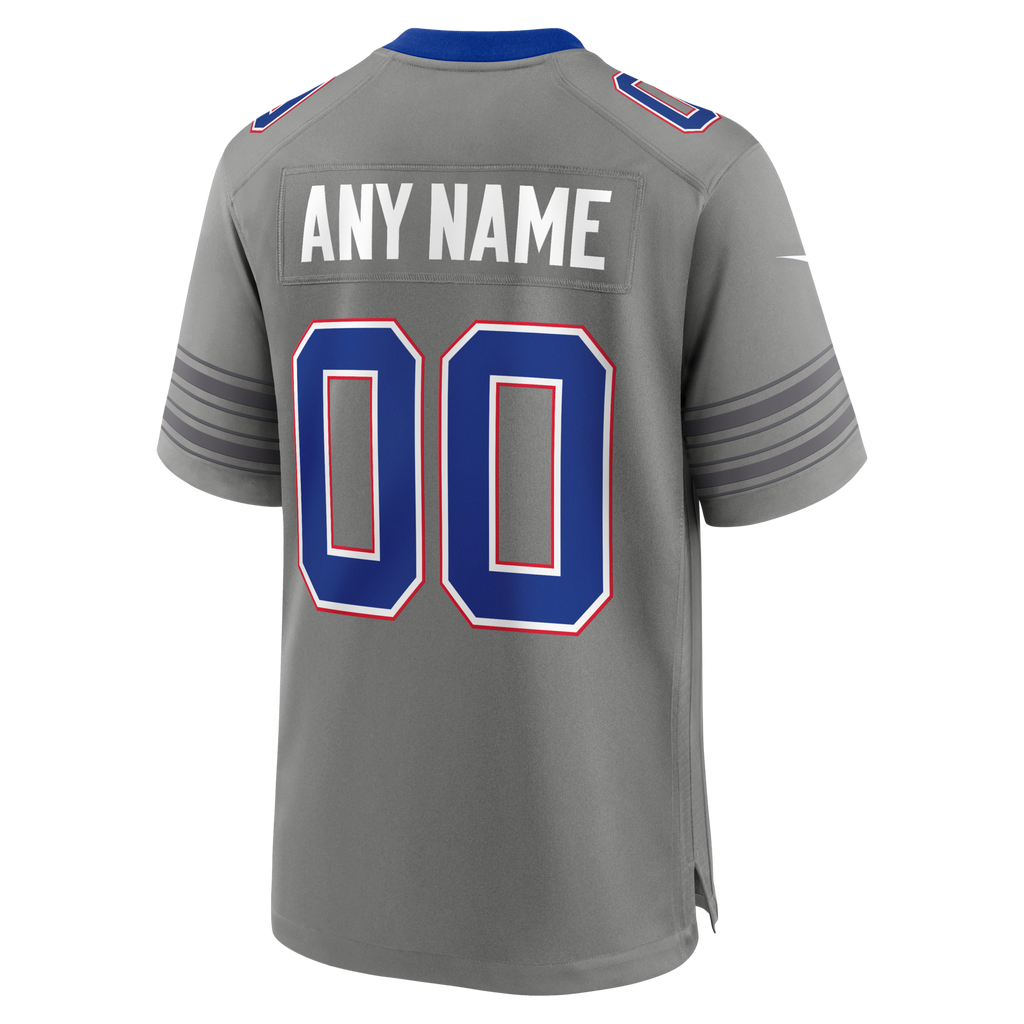 Buffalo Bills Gray Nickel City Custom Game Jersey