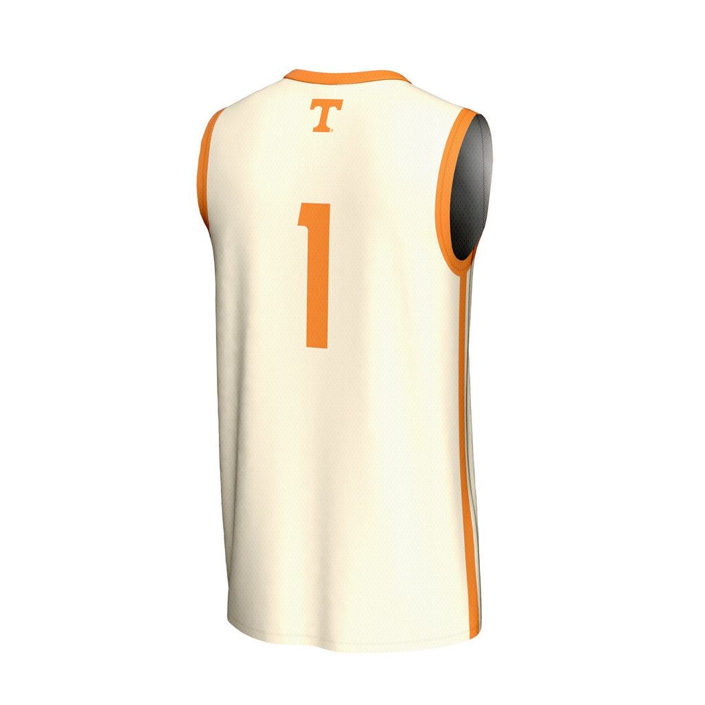 #1 Tennessee Volunteers Lightweight Basketball Fashion Jersey - Cream