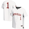#1 Boston College Eagles Lightweight Baseball Fashion Jersey - White