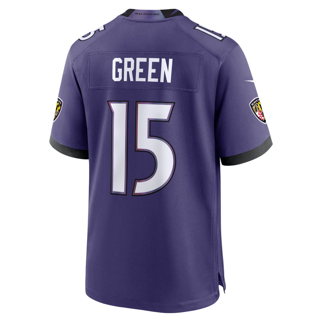 Baltimore Ravens Mike Green Purple Team Game Jersey