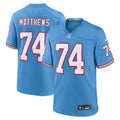 Tennessee Titans Bruce Matthews Light Blue Retired Player Alternate Game Jersey