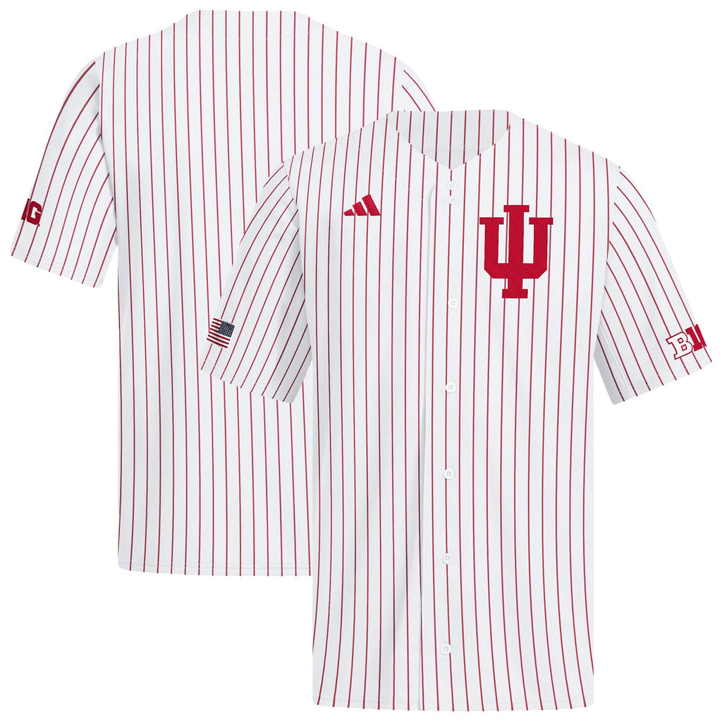 Indiana Hoosiers Home Replica Baseball Jersey - White