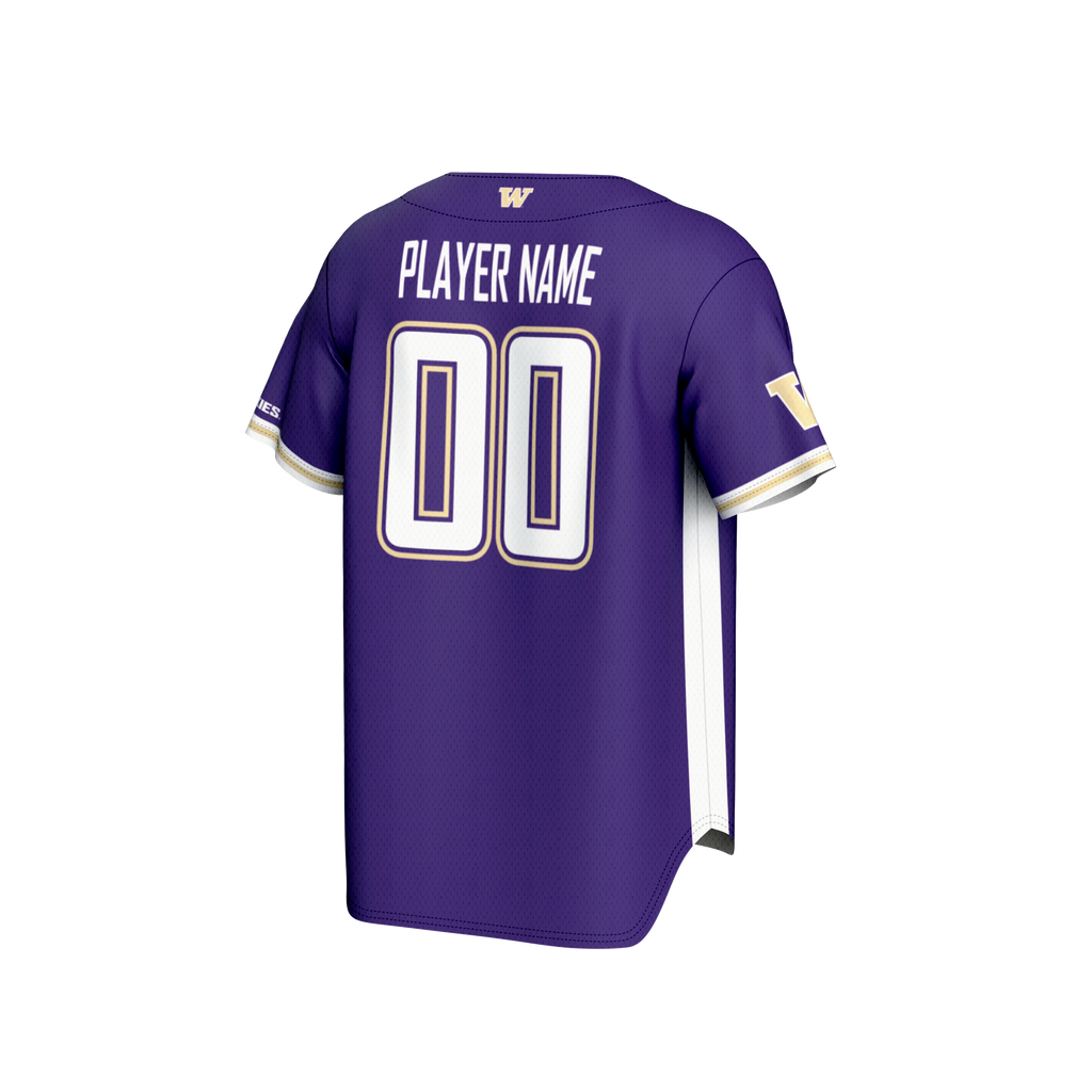 Washington Huskies NIL Pick-A-Player Lightweight Baseball Jersey - Purple