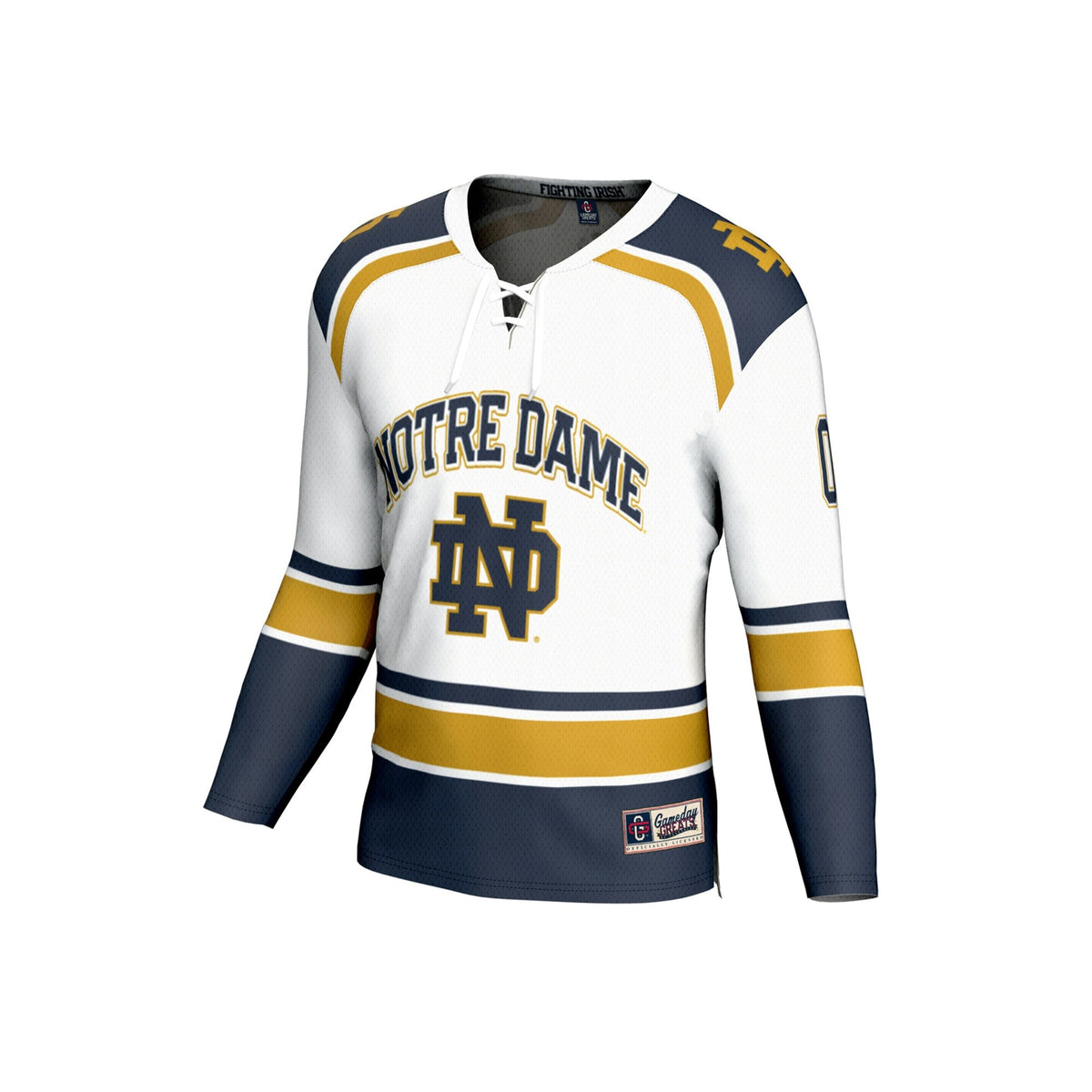 Notre Dame Fighting Irish Lightweight Hockey NIL Pick-a-Player Fashion Jersey - White