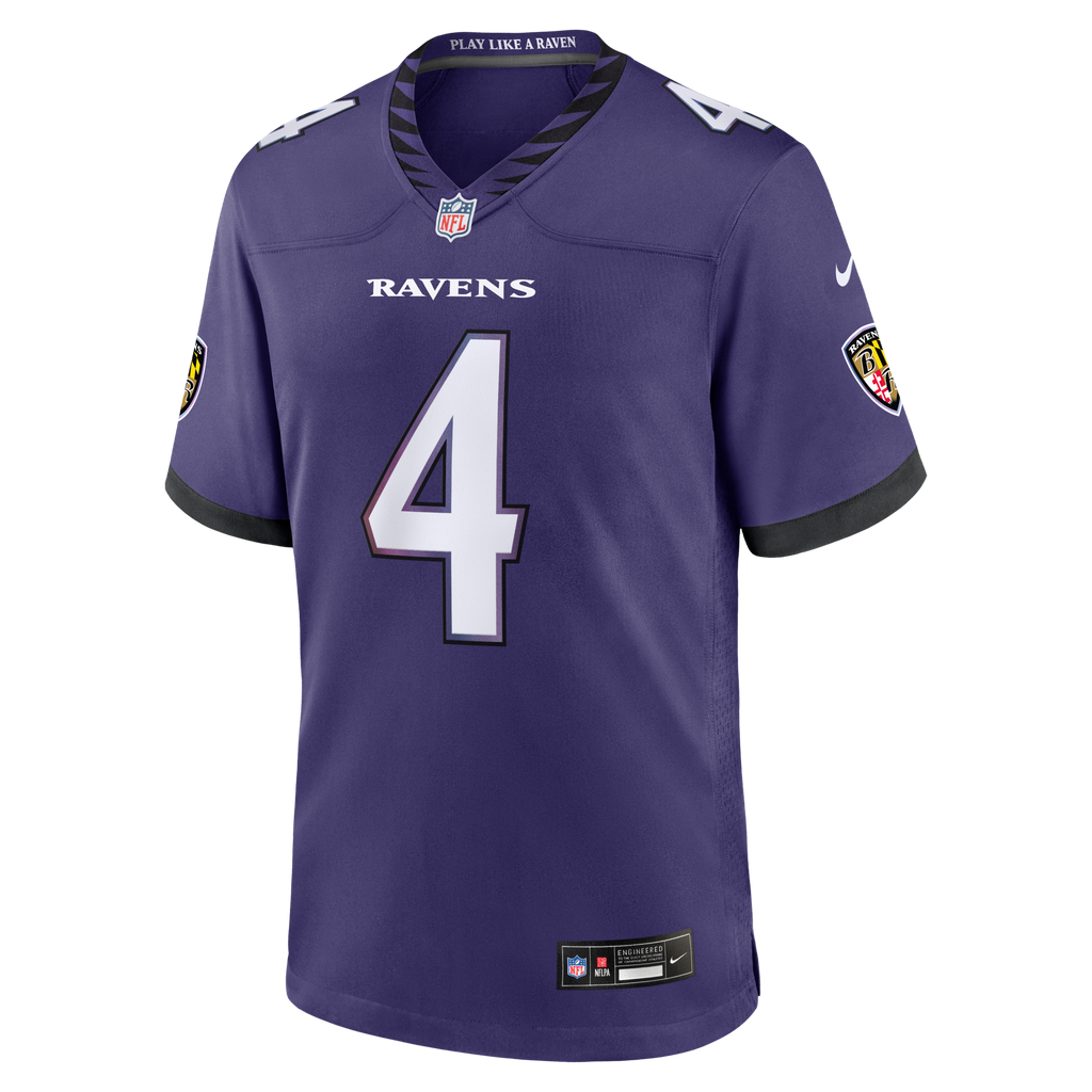 Baltimore Ravens Zay Flowers Purple Team Game Jersey