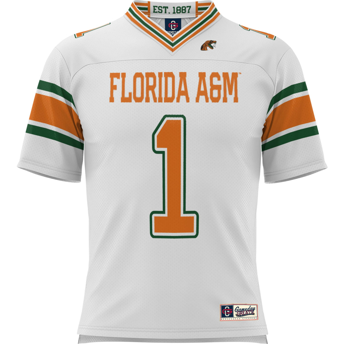 #1 Florida A&M Rattlers Football Jersey - White