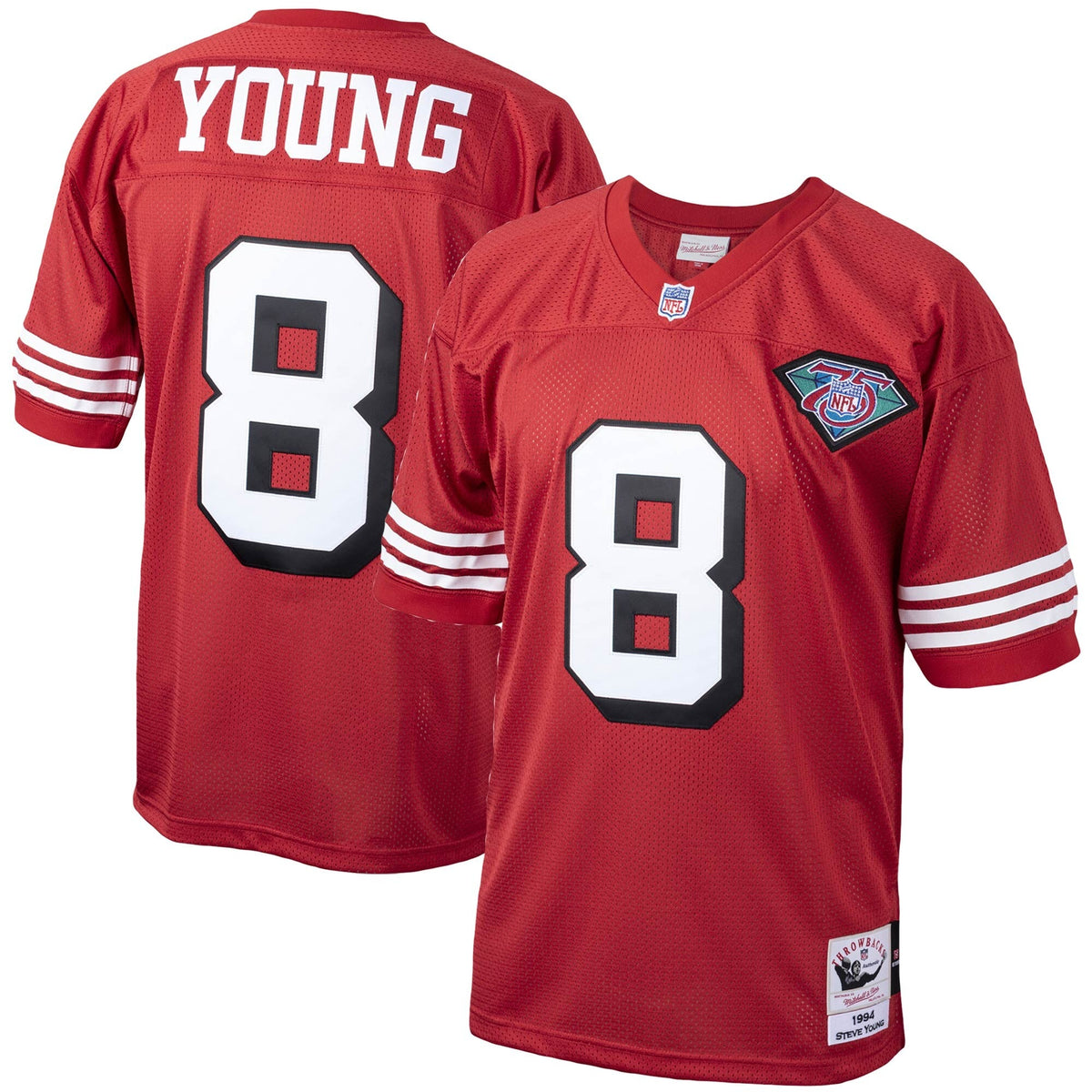 San Francisco 49ers 1994 Steve Young Scarlet Authentic Throwback Retired Player Jersey