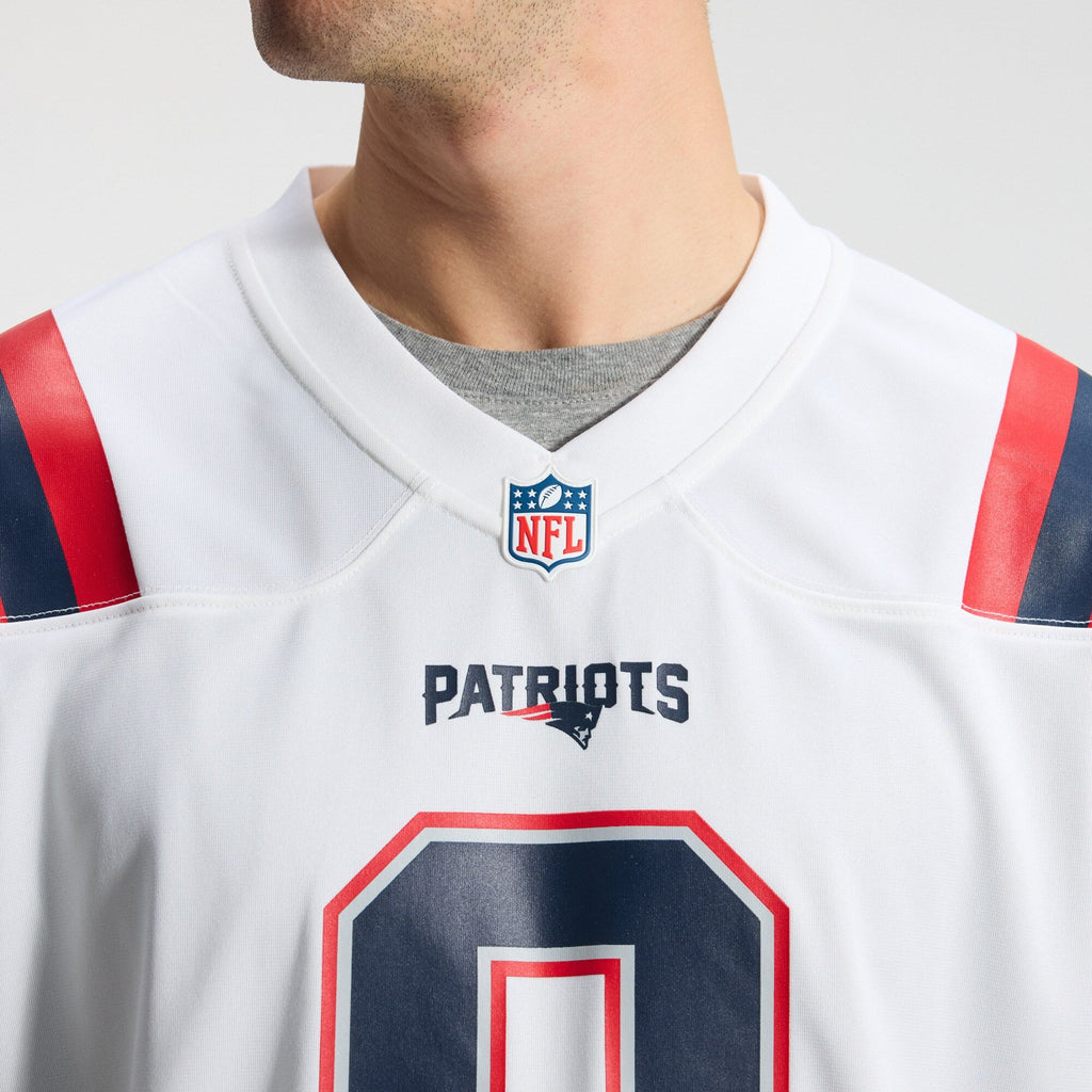 New England Patriots Christian Gonzalez White Game Jersey