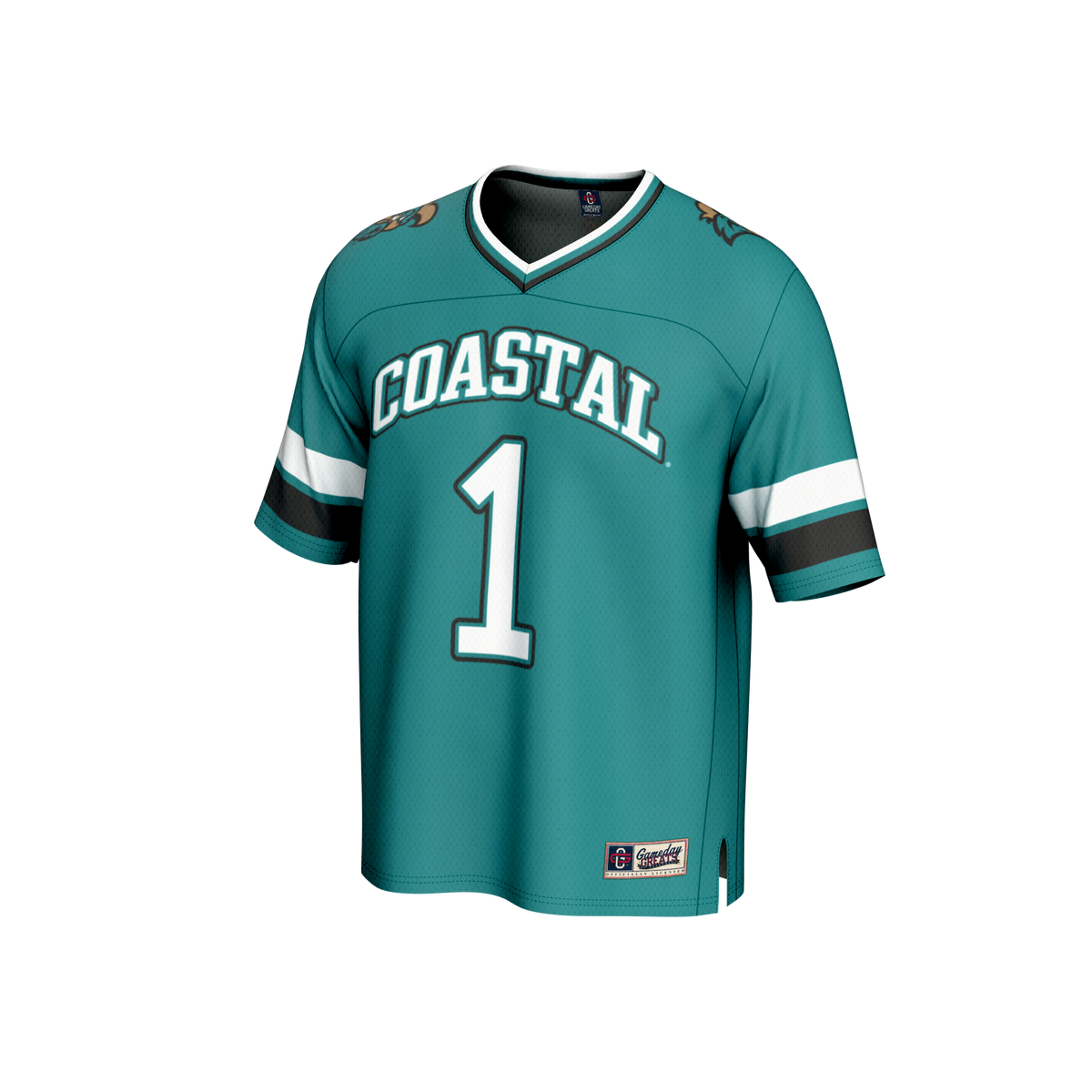 #1 Coastal Carolina Chanticleers Lightweight Collegiate Football Fashion Jersey - Teal