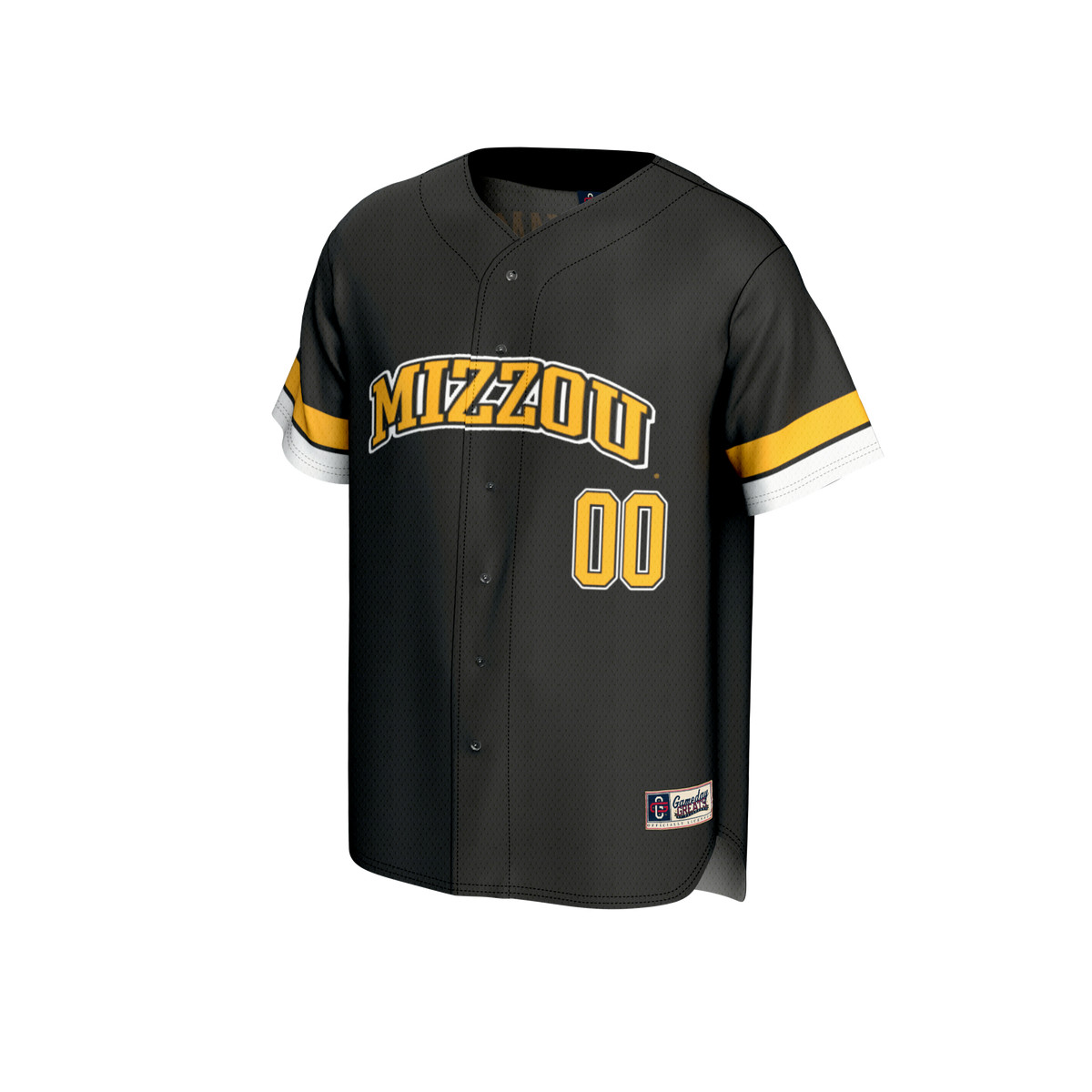 Missouri Tigers NIL Pick-A-Player Lightweight Baseball Jersey - Black