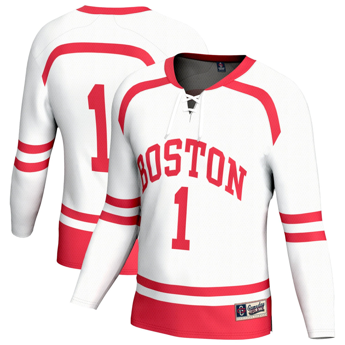 Boston University Lightweight Collegiate Hockey Fashion Jersey - White