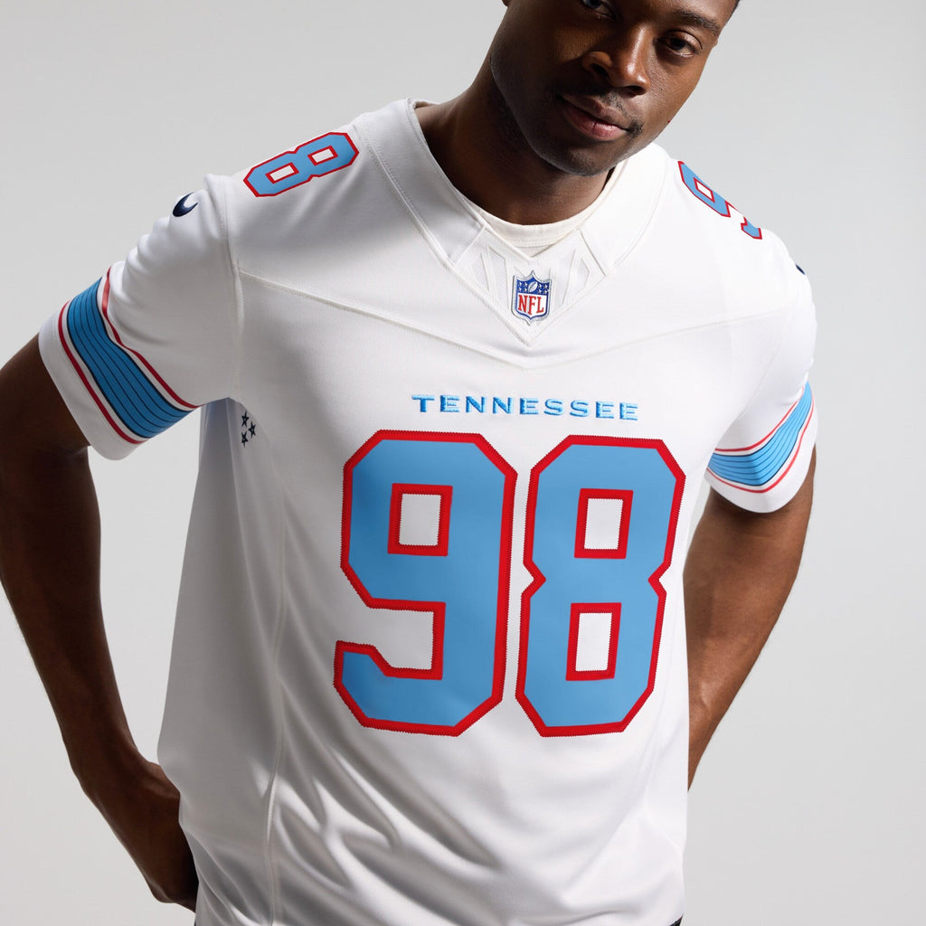 Tennessee Titans Jeffery Simmons White Vapor F.U.S.E. Stitched Limited Jersey