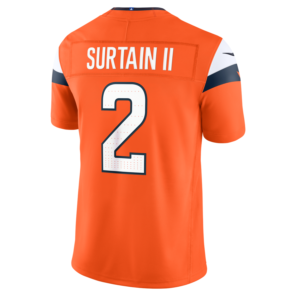 Denver Broncos Patrick Surtain II Orange Team Vapor F.U.S.E. Stitched Limited Jersey